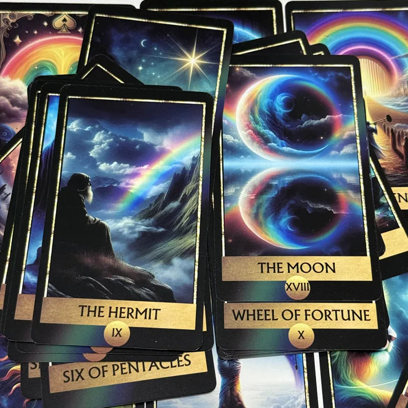 Rainbow Tarot Deck (78-Card English Visions Divination Edition)