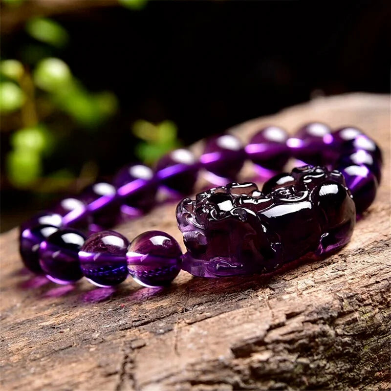 Amethyst Feng Shui Pixiu Wealth Bracelet