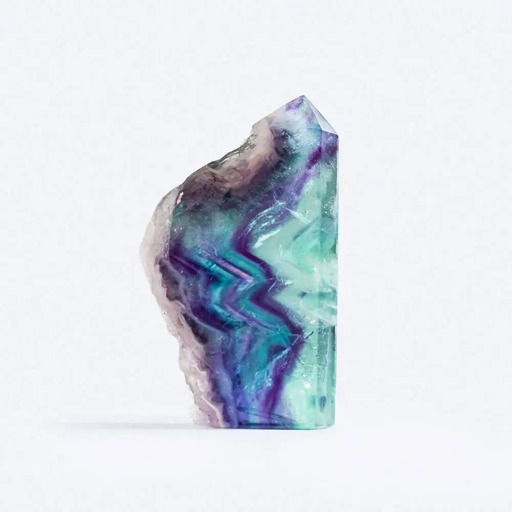 Natural Colorful Fluorite Wand Crystal Tower