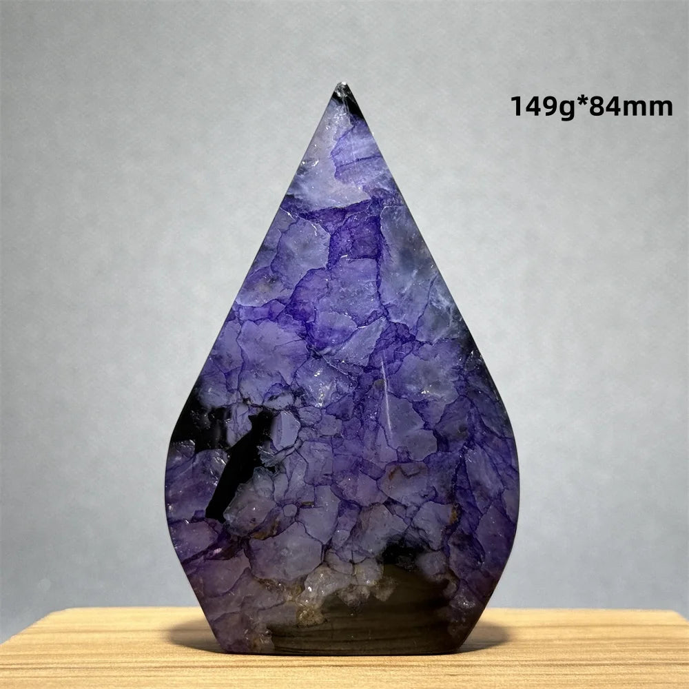 Natural Purple Agate Free-Form Quartz Crystal