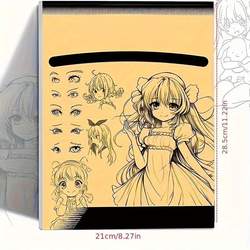Anime Character Line Art Drawing Book