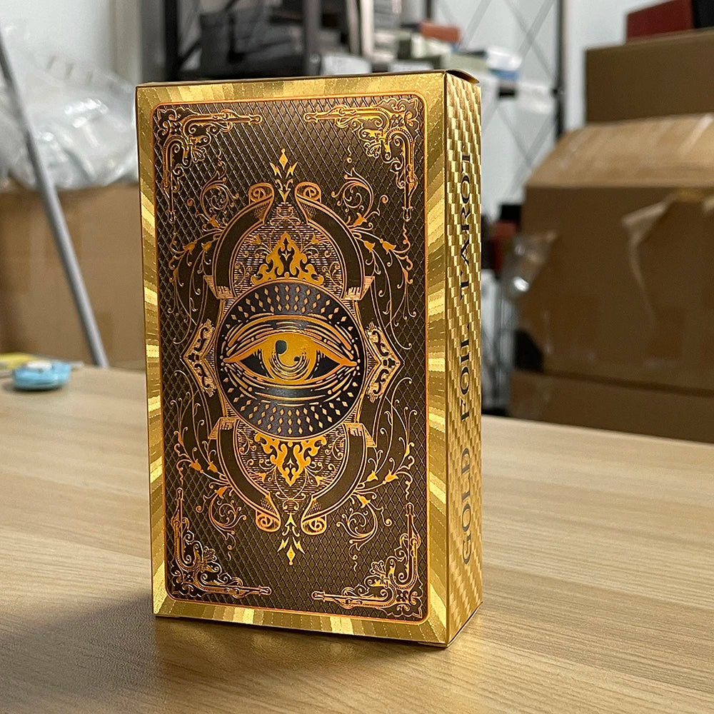 Spanish and English Golden Foil Tarot Cards Set