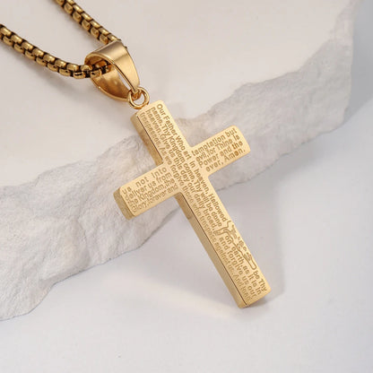 Stainless Steel Cross Pendant Necklace