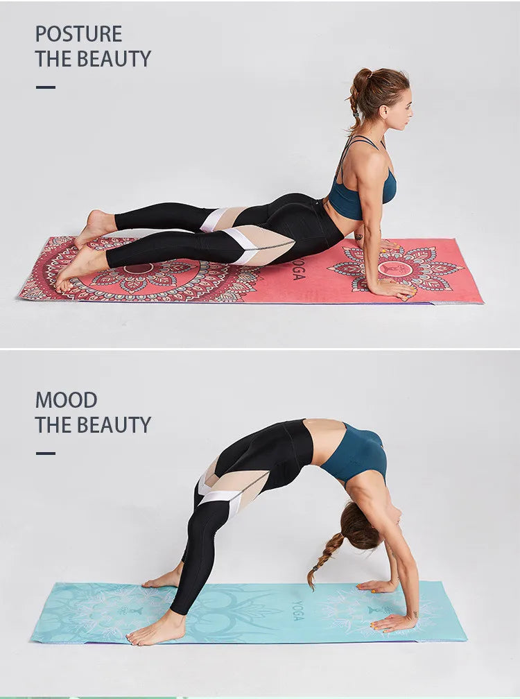 Printed Hot Yoga Mat Towel (185 x 63 cm)