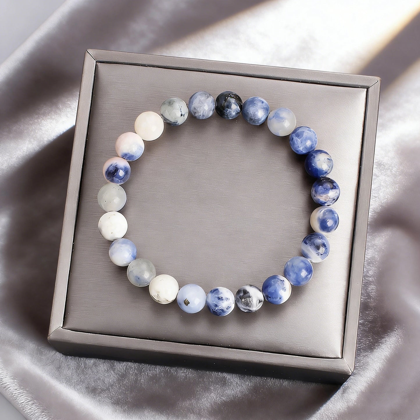 Natural Sodalite Stone Beaded Bracelet