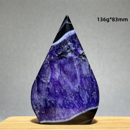 Natural Purple Agate Free-Form Quartz Crystal