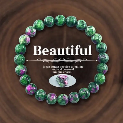 Natural Stone Bead Bracelet with Apatite, Tiger's Eye, and Agate