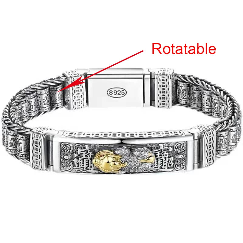 Rotatable Pixiu Charm Bracelet