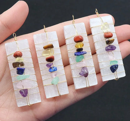 7 Chakras Reiki Stones Mineral Collection with Pendant Necklace