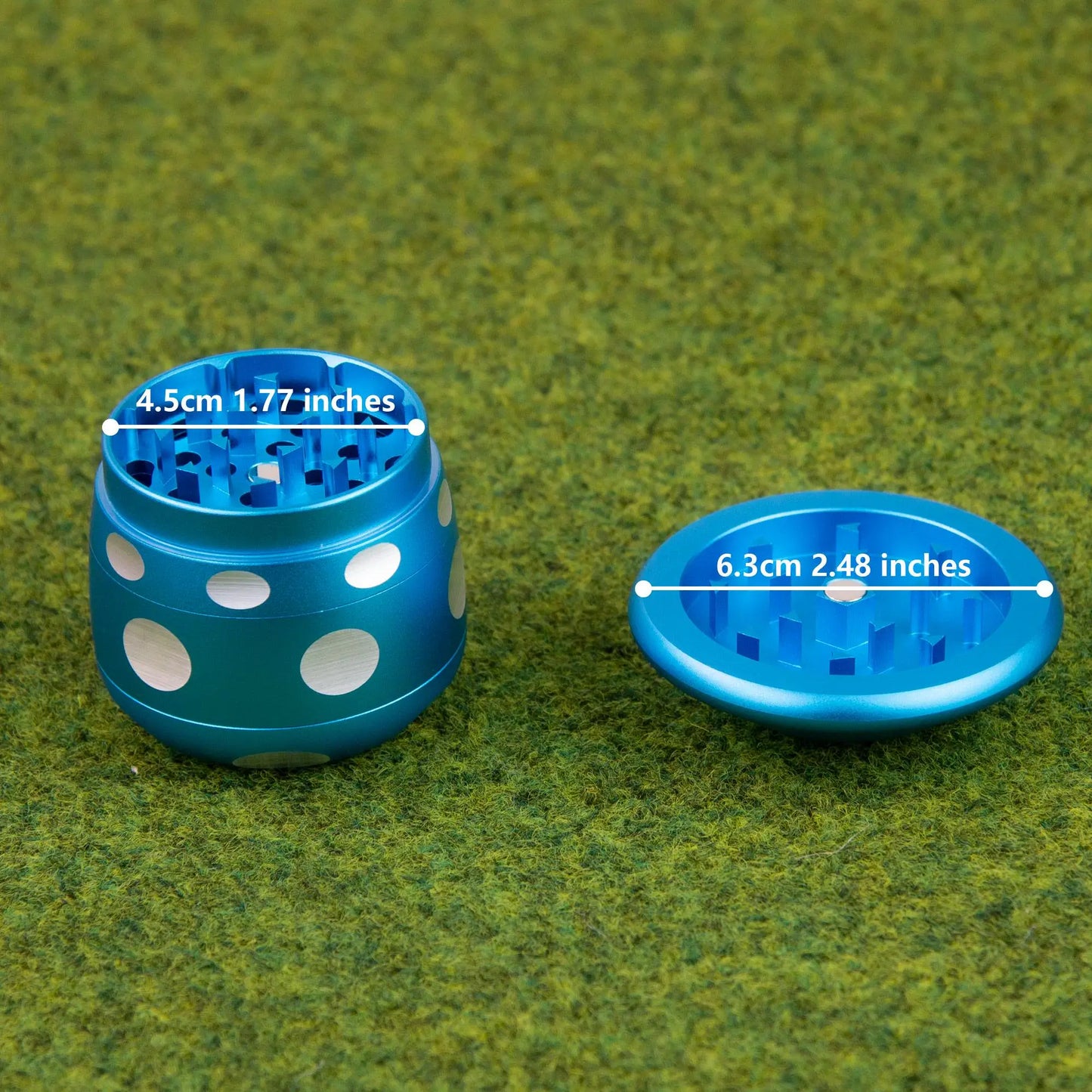4-Layer Aluminum Mushroom Herb Grinder (63mm/2.5-inch)
