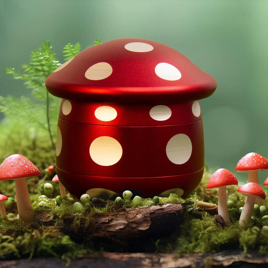 4-Layer Aluminum Mushroom Herb Grinder (63mm/2.5-inch)
