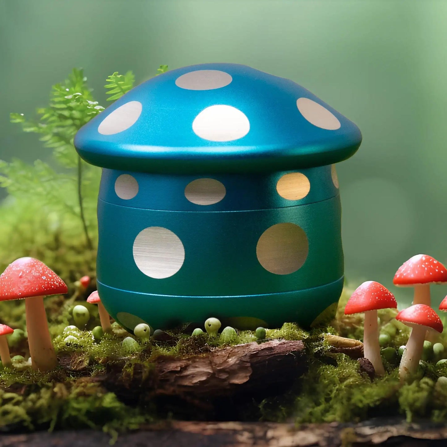 4-Layer Aluminum Mushroom Herb Grinder (63mm/2.5-inch)