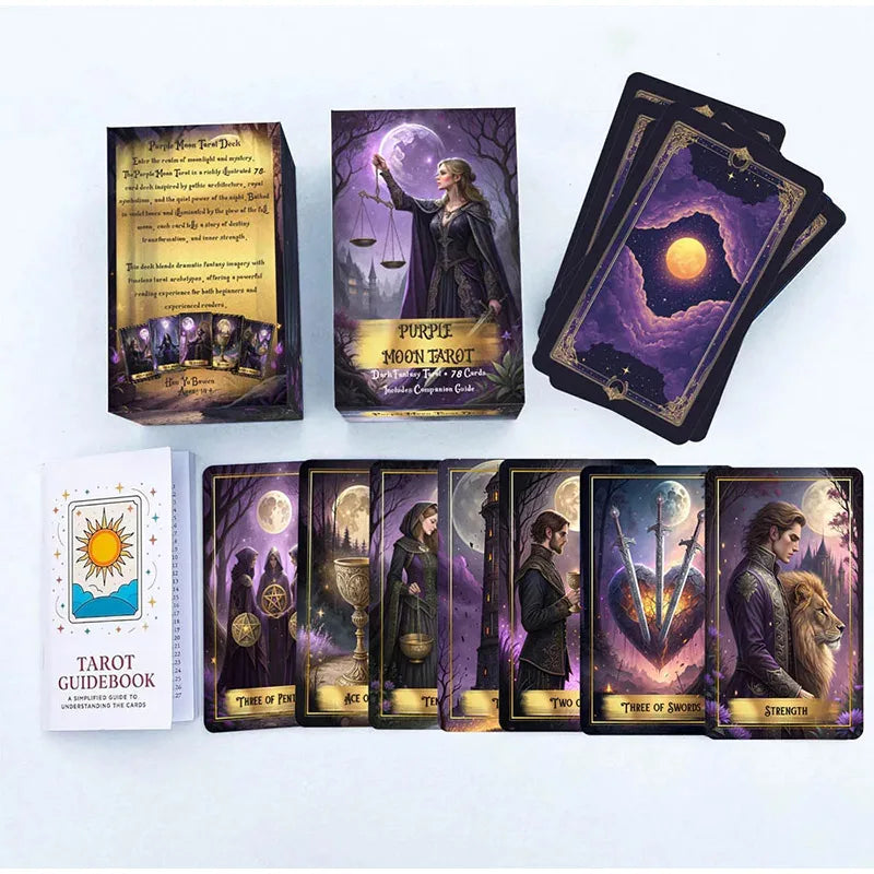 Purple Moon Tarot Deck (78-Card Set)