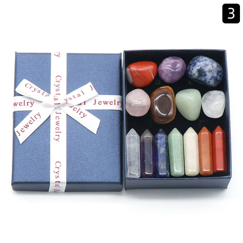 8/14-Piece Natural Crystal Stone Set