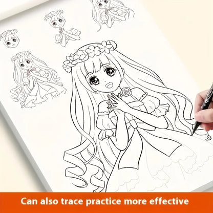 Anime Character Line Art Drawing Book