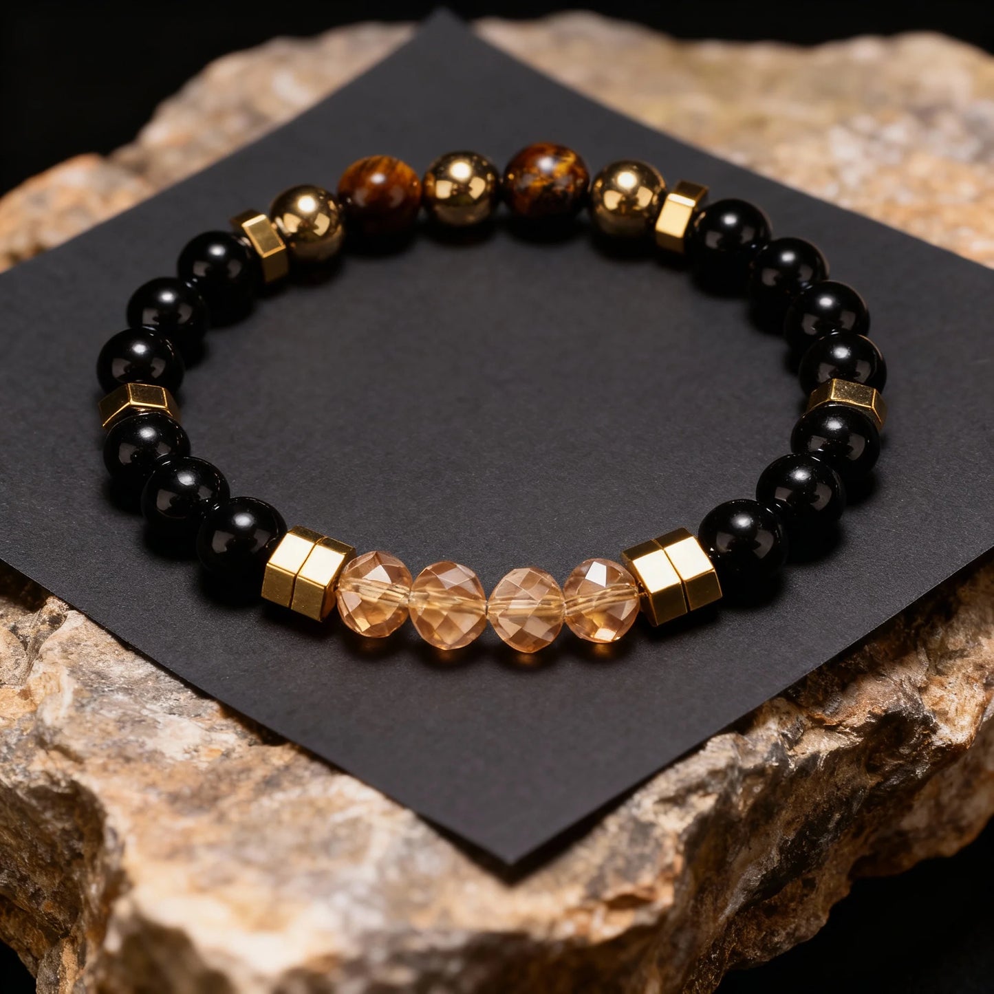 Exquisite Summer Hematite and Pyrite Money Magnet Bracelet