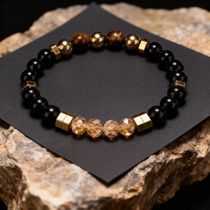 Exquisite Summer Hematite and Pyrite Money Magnet Bracelet