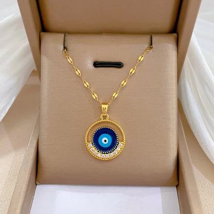 New Trendy Boho Evil Eye Stainless Steel Necklace Collection
