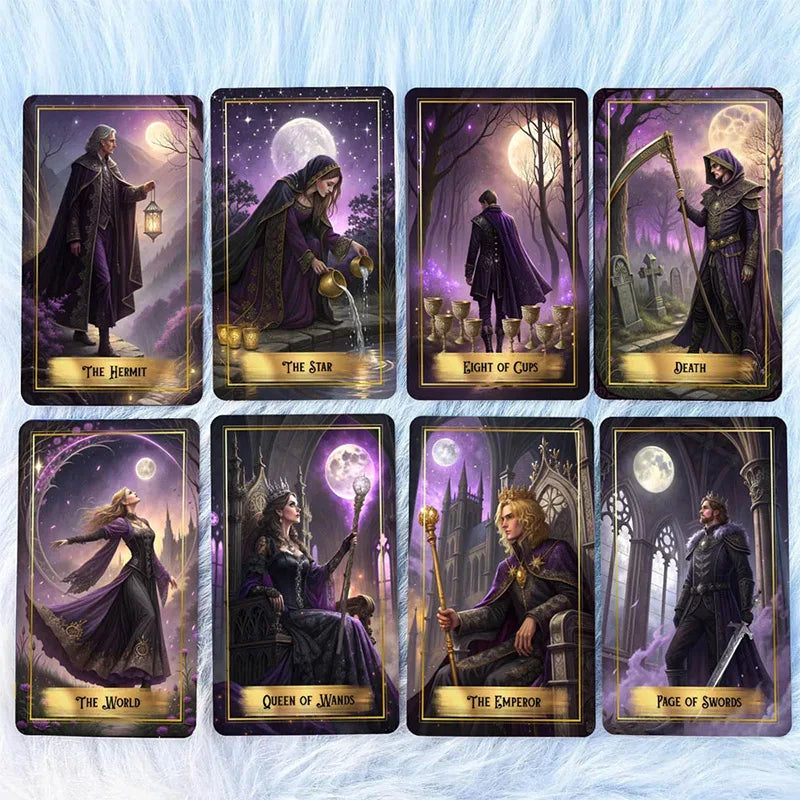 Purple Moon Tarot Deck (78-Card Set)