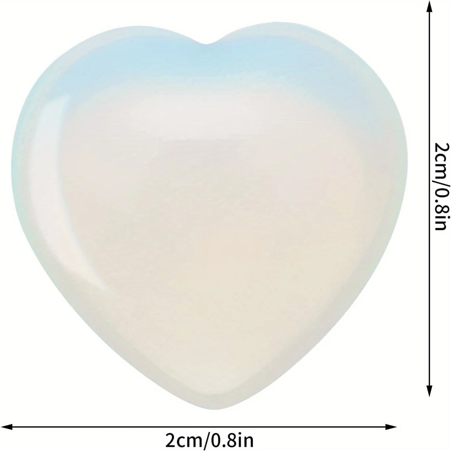 10-Piece Heart-Shaped Crystal Palm Stone Set