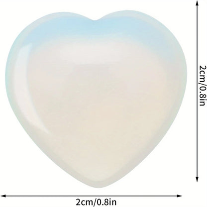 10-Piece Heart-Shaped Crystal Palm Stone Set
