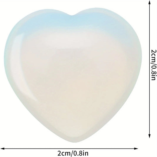10-Piece Heart-Shaped Crystal Palm Stone Set