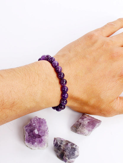 Amethyst Bead Bracelet