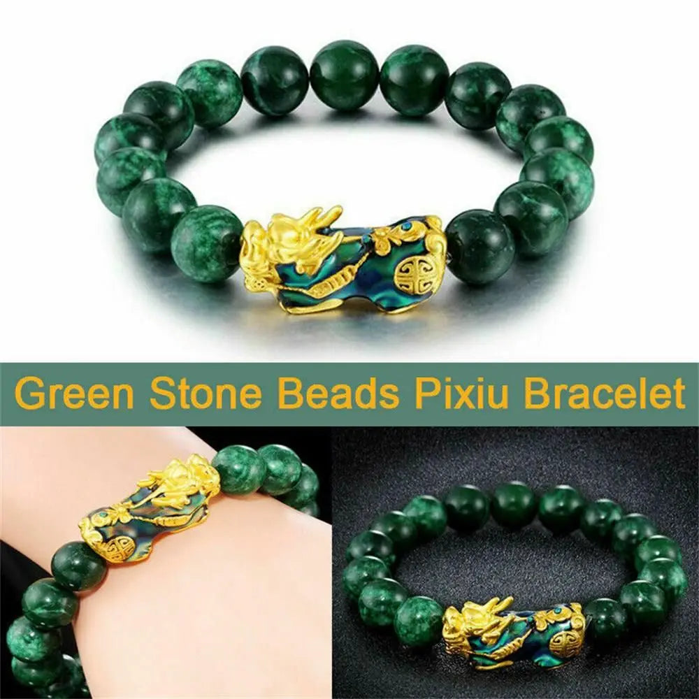 Green Obsidian Feng Shui Wealth Bracelet