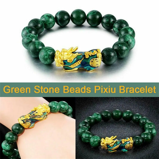 Green Obsidian Feng Shui Wealth Bracelet