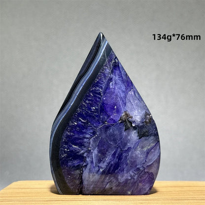 Natural Purple Agate Free-Form Quartz Crystal