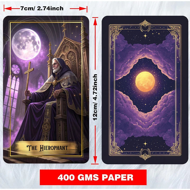Purple Moon Tarot Deck (78-Card Set)