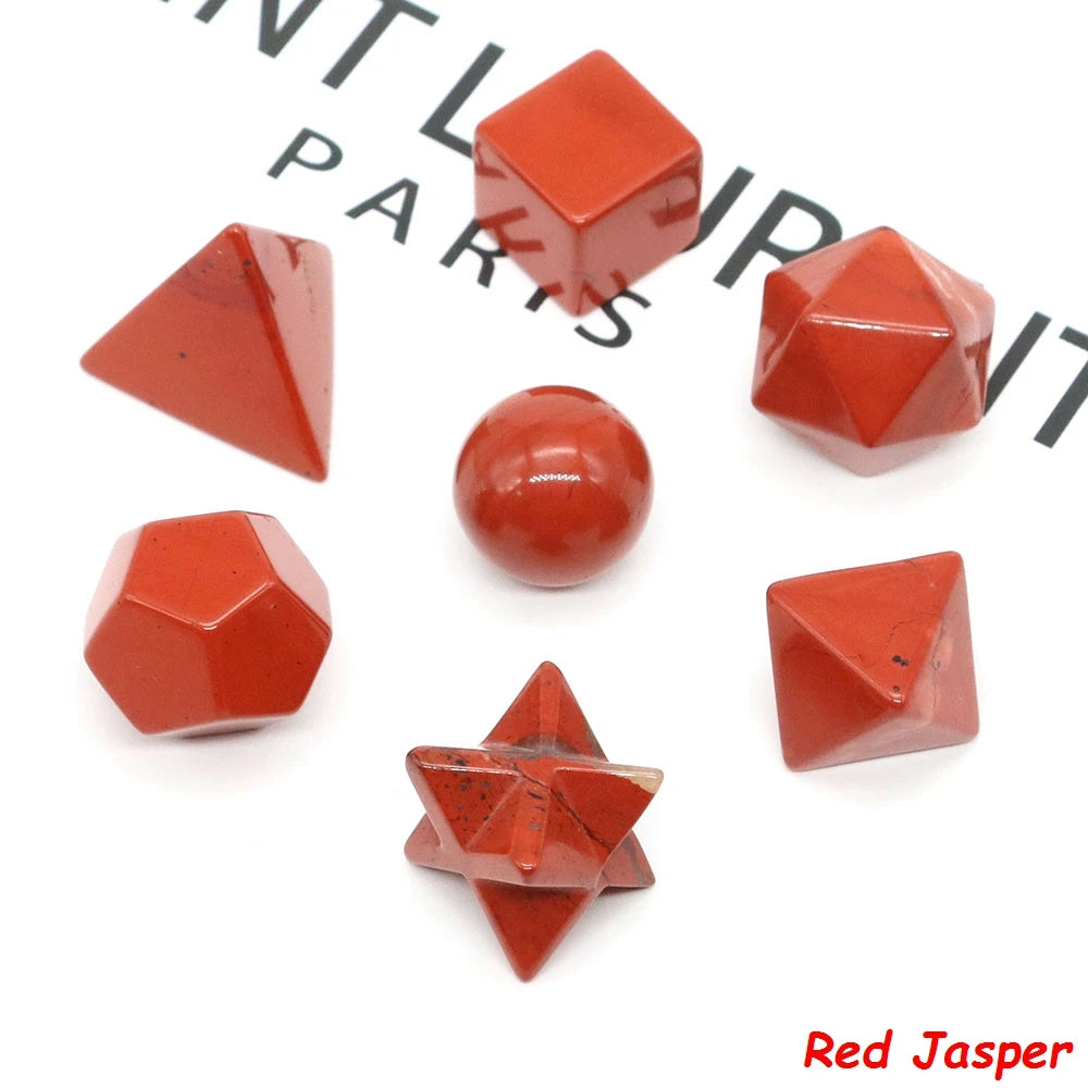 7 Chakra Platonic Sacred Stones Set