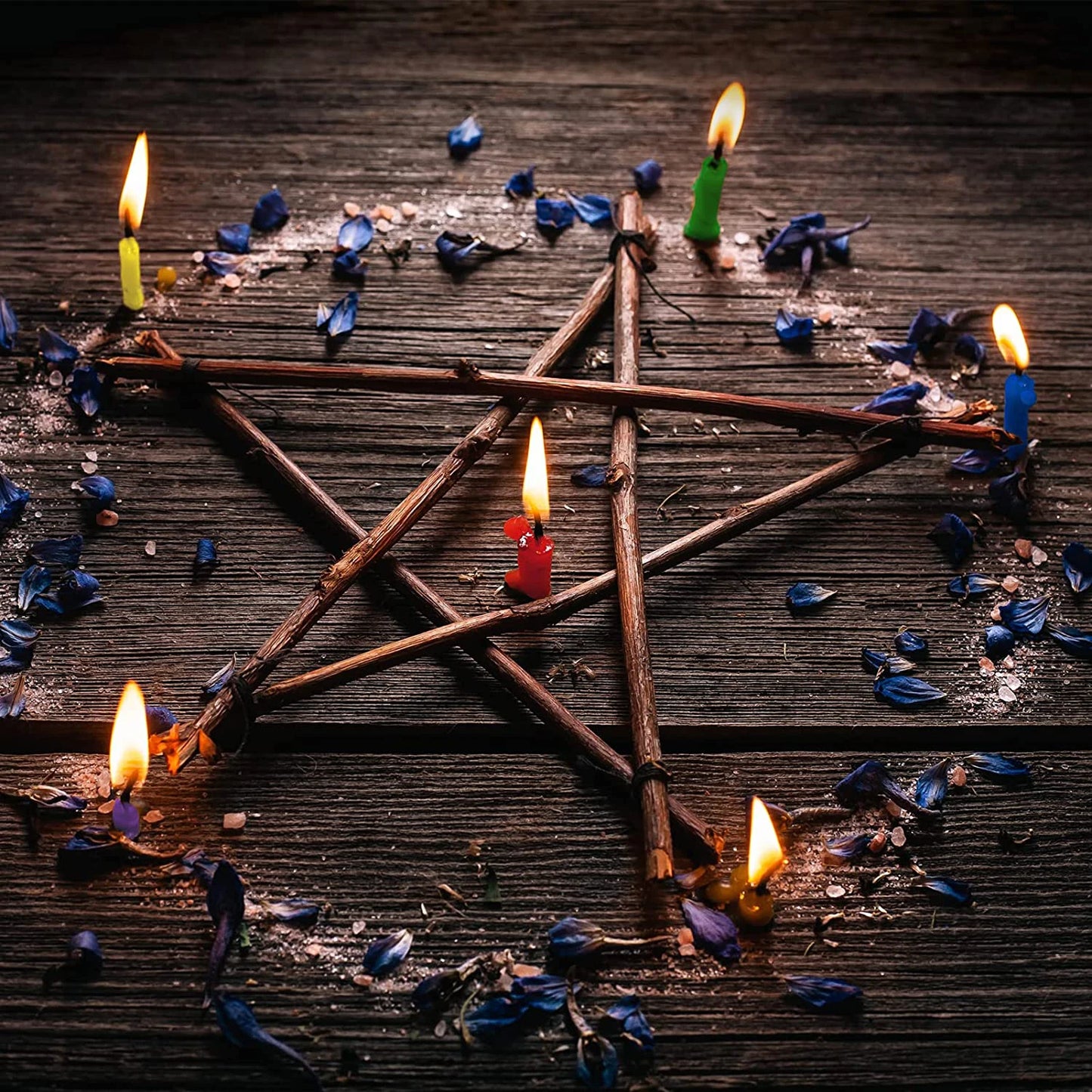 10-Piece Colored Witch Spell and Chime Candle Set