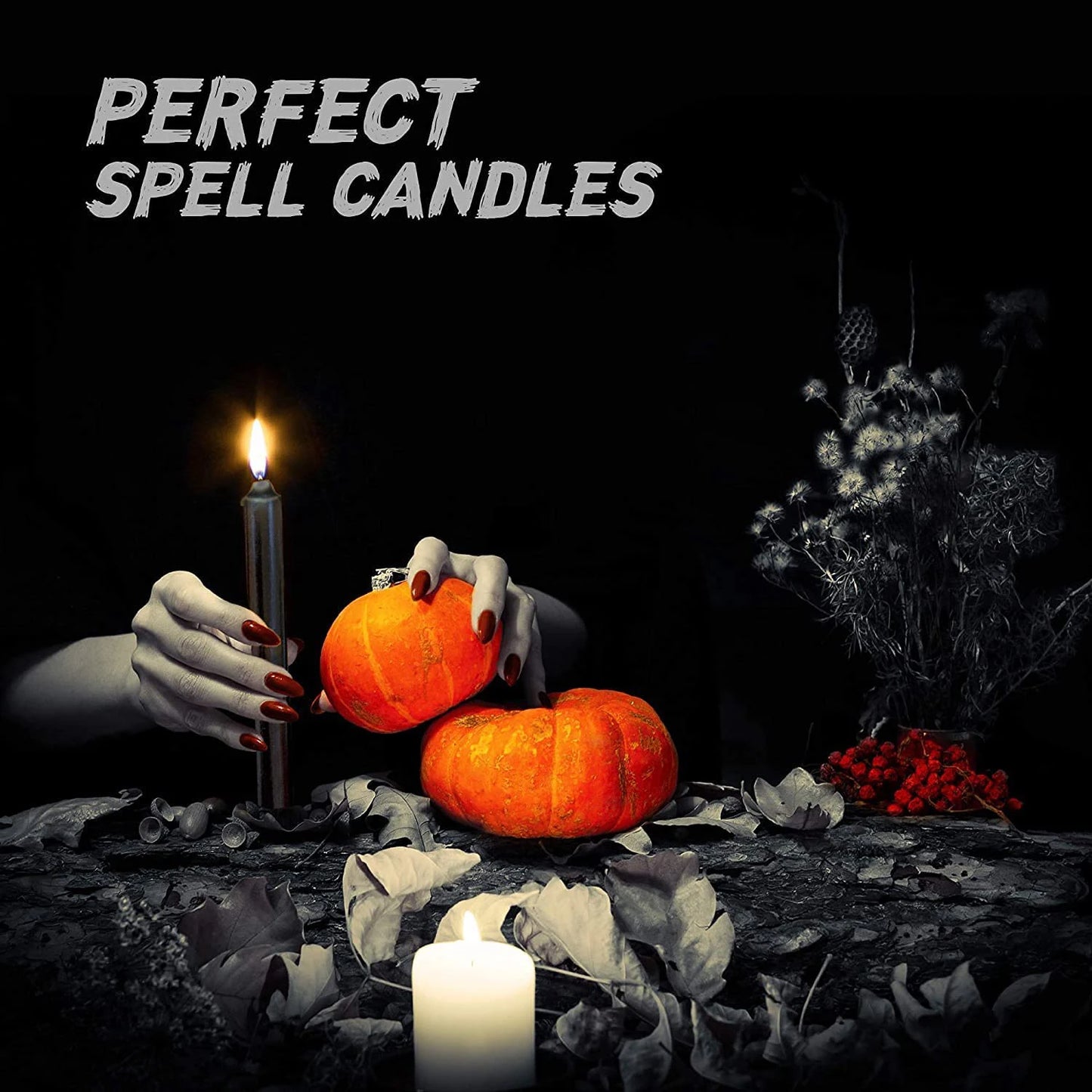 10-Piece Colored Witch Spell and Chime Candle Set