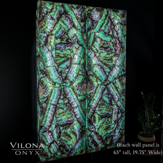 Fluorite Crystal Wall Panels (Set #8) Mosaic