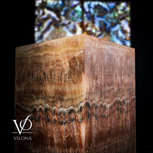 Golden Cloud Onyx Floor Lamp (Exotic Dragon Eye #1)