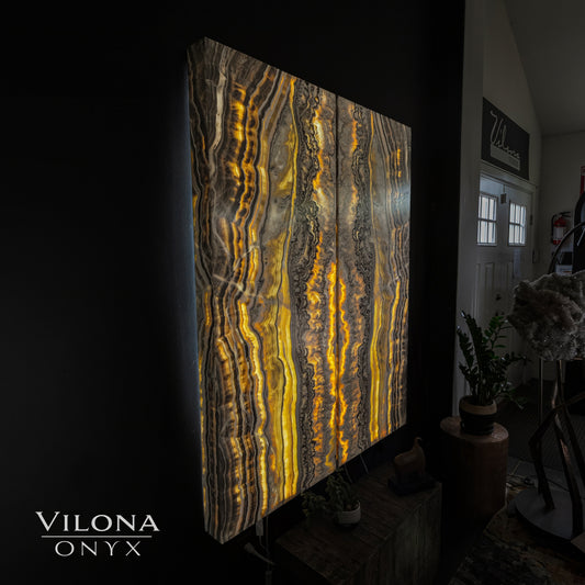 Golden Cloud Onyx Wall Panels (Set #1)