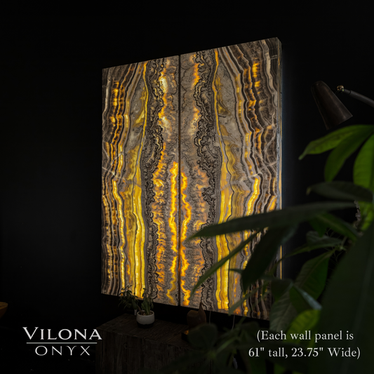 Golden Cloud Onyx Wall Panels (Set #1)