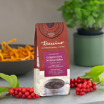 Cordyceps Schisandra Cinnamon Berry Mushroom Herbal Coffee