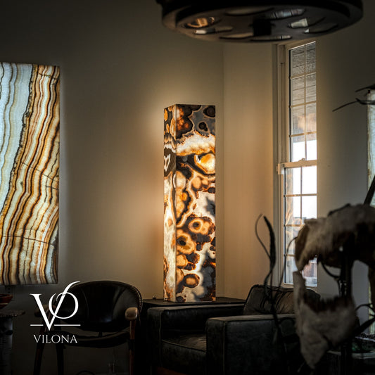 Sahara Onyx Floor Lamp (Exotic Polished Floor Lamp #3)