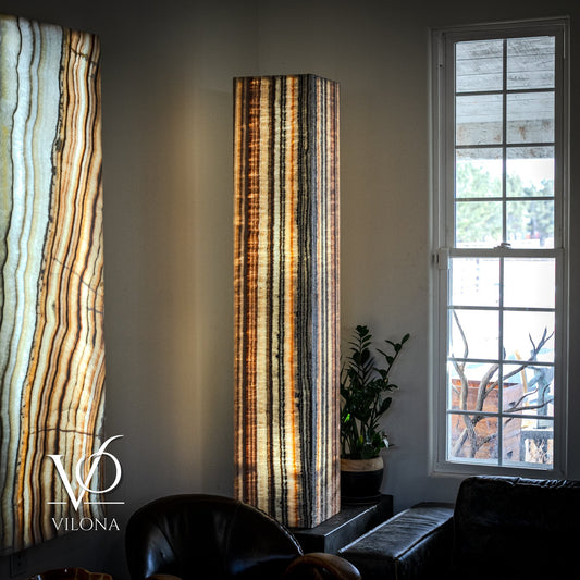 Tangerine Crystal (Onyx Floor Lamp #1)